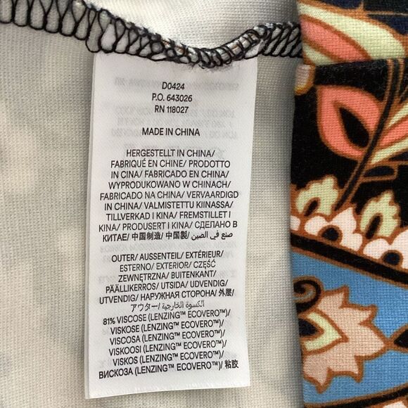 Boden Black Floral Paisley Jersey Knit Dress Women’s 4L Long Sleeve - Picture 10 of 12